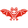 Skelettfledermaus (Rot)