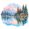 Winterhütte am See