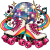 Disco Roller Neon Regenbogen