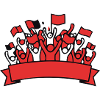 Fussball Fankurve Banner Grafik