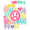 Frown – Traurige Gesichter im Graffiti-Stil BUNT