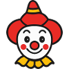 Halloween Clown Gesicht Bunt