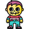 Halloween Zombie Junge Bunt