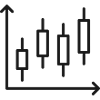 Kerzenhalter-Diagrammlinien-Symbol