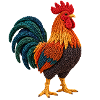Bunter Strickhahn Kunstdesign