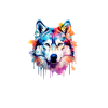 Lebendiger sibirischer Husky-Splash