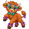 Fluffiges Yak-Maskenfest