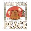 Finden Sie Ihr Friedens-Capybara – Entspannungsdesign