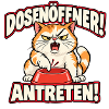 Dosenöffner! Antreten! – Hungrige Comic-Katze