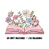 Blumen aus offenem Buch