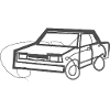 Lada mit einer Linie gezogen