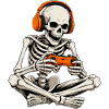 Gaming Skeleton mit Controller