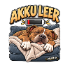 Müder Hund Akku leer