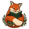 Lesender Fuchs mit Buch