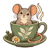 Maus in der Teetasse