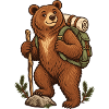 Wanderbär mit Rucksack