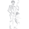 Skeleton spielt Kontrabass