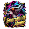 Neonwolf auf der Suche Oben