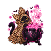 Leopardhexenkatze Pinkkessel