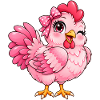 Kawaii Pink Hen