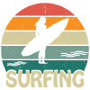 Surfing Sunset Woman