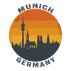 München, Deutschland Retro Skyline