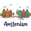 Amsterdamer Stadtbild-Doodles