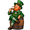 Leprechaun mit Latte Macchiato – Irischer Kaffee
