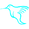 Neon Kolibri Linienkunst