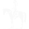 Reiterin Silhouette auf Pferd