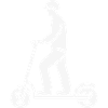 Stadt-Scooter Silhouette mit Helm