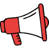 Rotes Megafon Ultras Icon