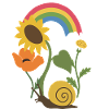Sonnenblume · Schnecke · Blumen · Mohn