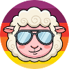 Cooles Schaf Sonnenbrille Retro Design