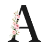 A Buchstabe Monogram Floral