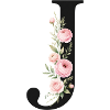 J Buchstabe Monogram Floral