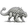 Ankylosaurus Motiv Dinosaurier Design Urzeit