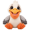 Kuscheltier Pelikanküken Amigurumi