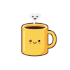 Süße Kawaii-Kaffeetasse Happy Heart Dampf