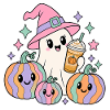 Kawaii Kürbisgeist Latte Halloween