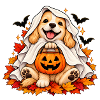Süßer Geisterhund Halloween
