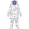 Violetter Nebelastronaut