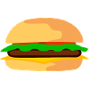 Hamburger Pop-Art Illustration