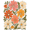 Retro Blumenmuster