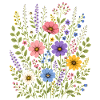 Farbenfroher Wildblumenstrauss