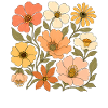Wildblumenstrauß Botanische Kunst