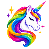 Flammendes Regenbogeneinhorn