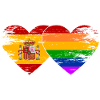 Spanien Regenbogen Flagge Herz used