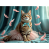 Pastellblaue Tutu-Katze
