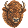 Europäischer Bisonkopf